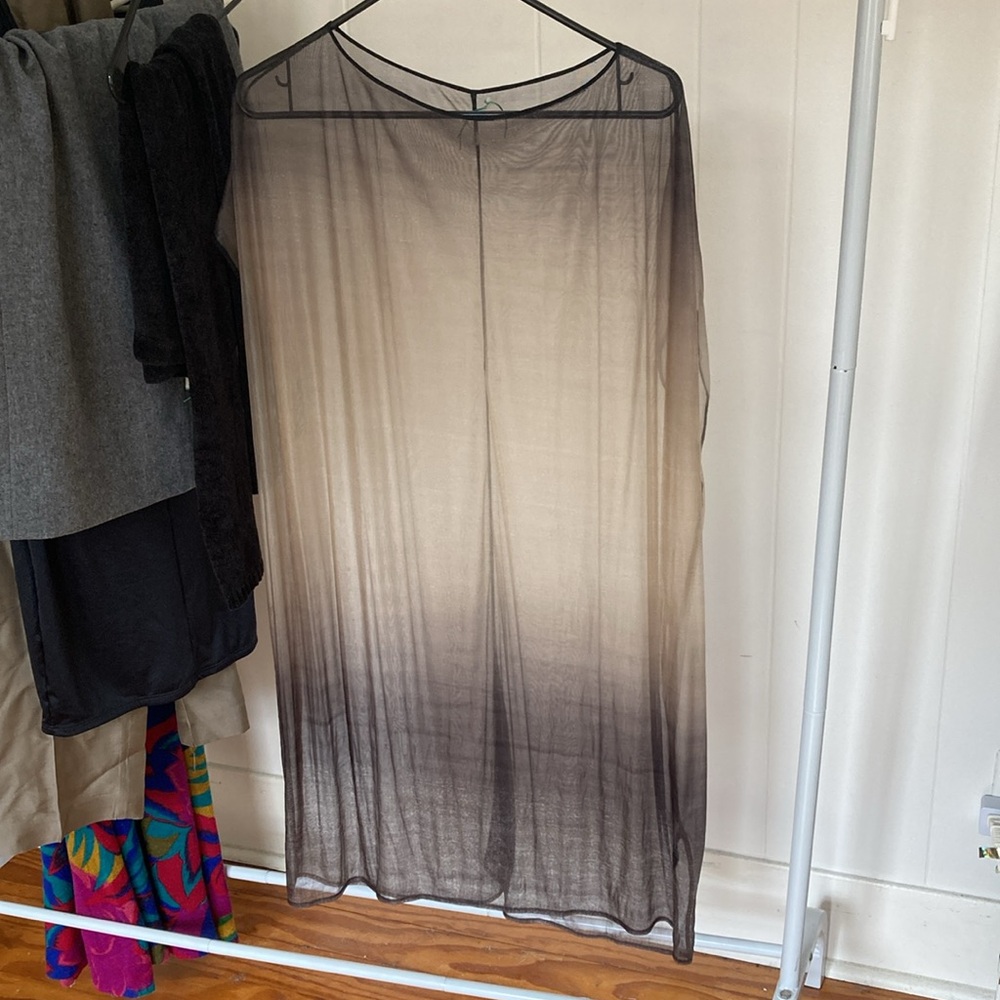 Elegant Black Sheer Women's Dress